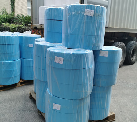 Blue 25gsm Polypropylene Spunbond Nonwoven Fabric For Medical Face Mask