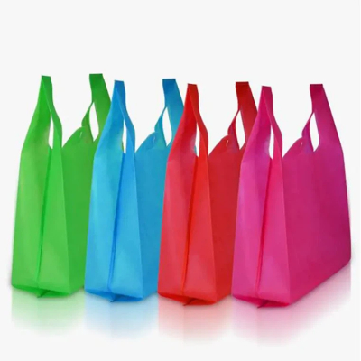 Henghua customized reusable environmentally friendly fabric PP non-woven T-shirt Pp Non-woven grocery T-shirt bag